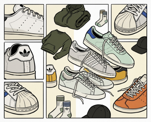 The Neutral adidas Capsule - Minimalist Sneakers, Sets and Athleisure cover photo collage