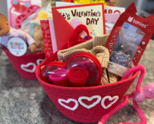 Valentine’s Day Basket for Littles cover photo collage