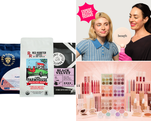 Beauty products cover photo collage
