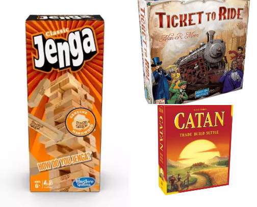 Family board games cover photo collage