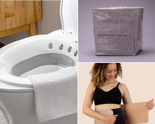 Postpartum recovery essentials cover photo collage