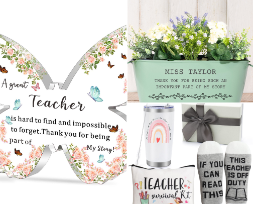 Thank You, Teacher: Thoughtful Gift Ideas to Show You Care cover photo collage