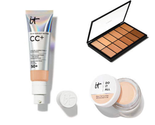 Flattering makeup for mature skin cover photo collage