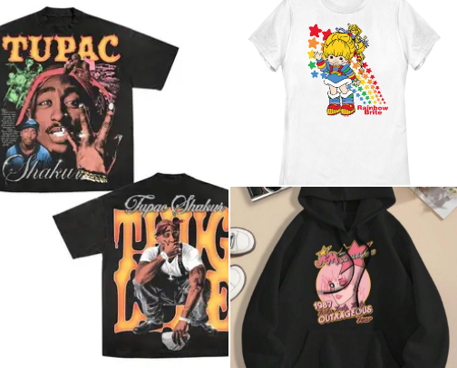 Top Shein Vintage and Themed Tees cover photo collage