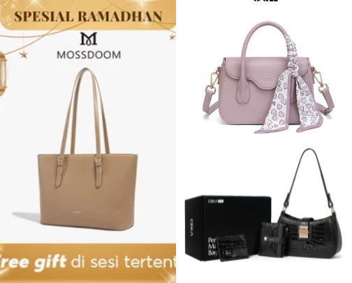 Women's bags cover photo collage