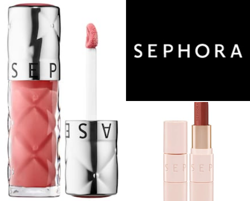 Lips gloss cover photo collage