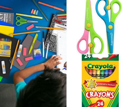 School Supplies Essentials cover photo collage