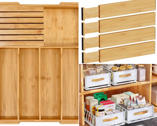 Kitchen organization recommendations cover photo collage