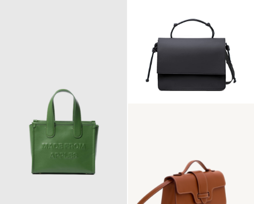Vegan Plant Leather Bags (No Plastic!) cover photo collage