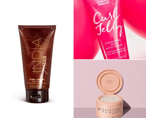 curly girl essentials 💕 cover photo collage
