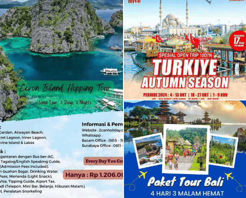 Paket Tour Wisata cover photo collage