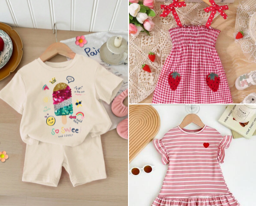 Toddlers Girl Outfits from SHEIN that I have purchased cover photo collage