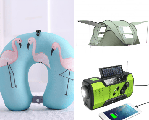 Camping accessories and gadgets! cover photo collage