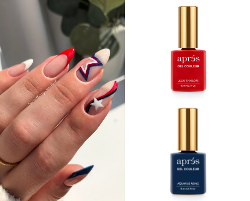 🇺🇸⭐️ 4th of July nail art cover photo collage
