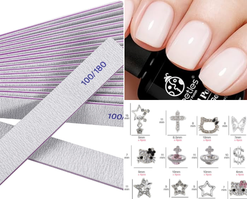 salon style nails at home cover photo collage