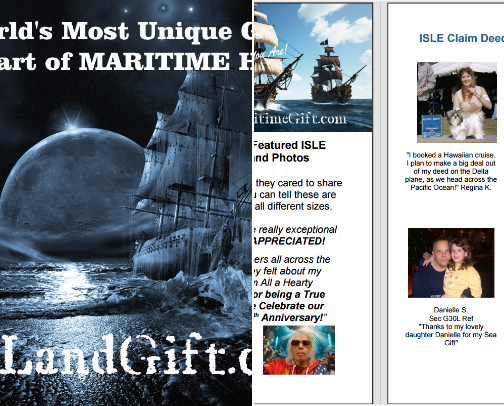 Acre of Pacific Ocean -World's Most Unique Gift cover photo collage