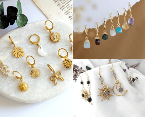 Earrings cover photo collage