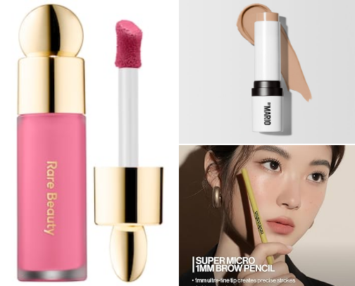 What’s in a makeup minimalist makeup bag. cover photo collage