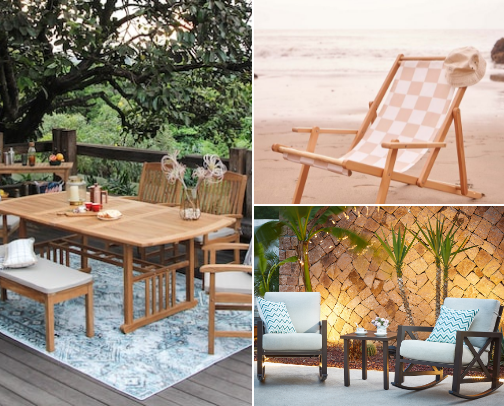 Summer time lounging ☀️ All things outdoors cover photo collage