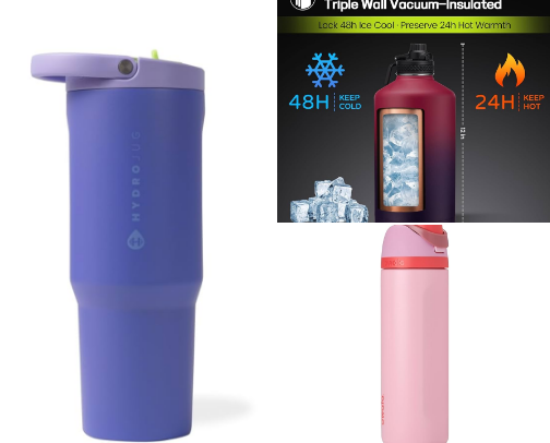 🏐 Favorite Sideline Water Bottles for Volleyball Moms (and Athletes!) cover photo collage