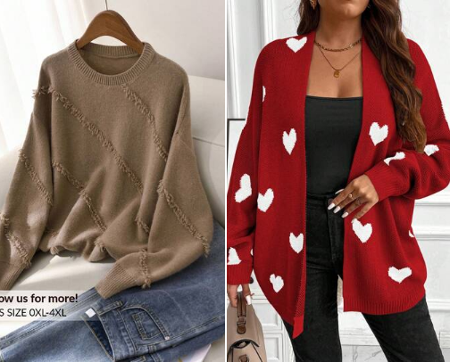 SHEIN sweaters and cute stuff for curvy teachers! cover photo collage