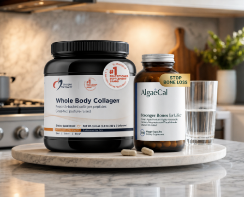 Your Bones and Joints Have Been Carrying You This Whole Time — Bone Health, Joint Support & Omega-3 Supplements on Amazon cover photo collage