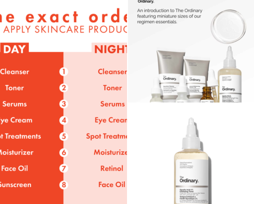 Skin routine orden cover photo collage