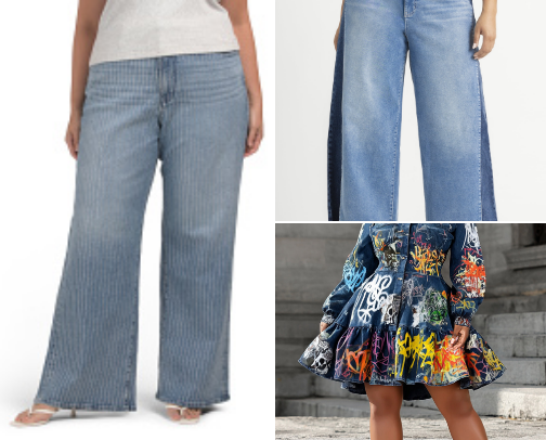 Fashionable DENIM never goes out of style. Jeans, dresses or jackets. cover photo collage