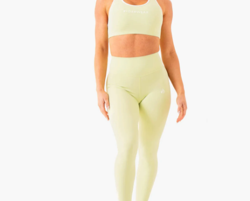 Ryderwear - Frequency high waisted leggings - mint. cover photo collage
