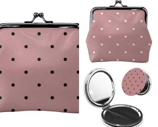 Polka dots 💜 Featherlight pink Monochrome cover photo collage