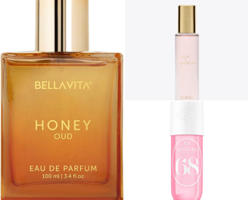 My most complimented inexpensive scents cover photo collage