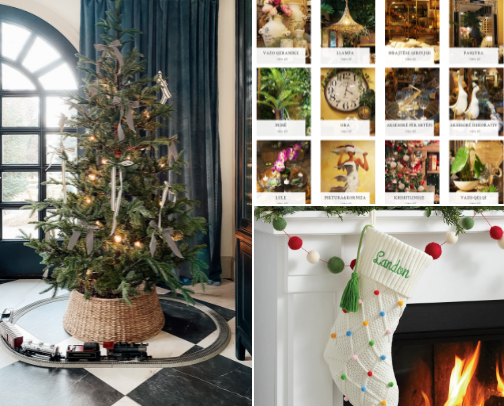 Holiday decor cover photo collage