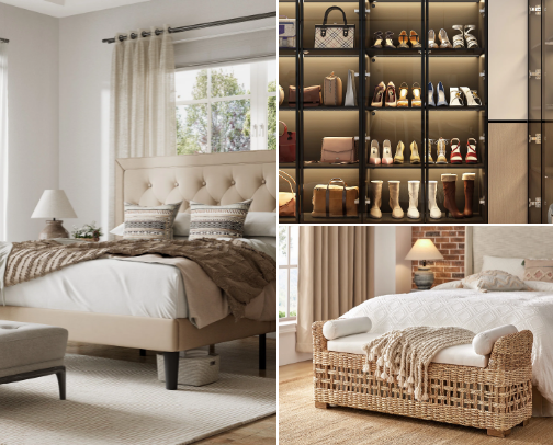 Bedroom finds, black friday deals cover photo collage