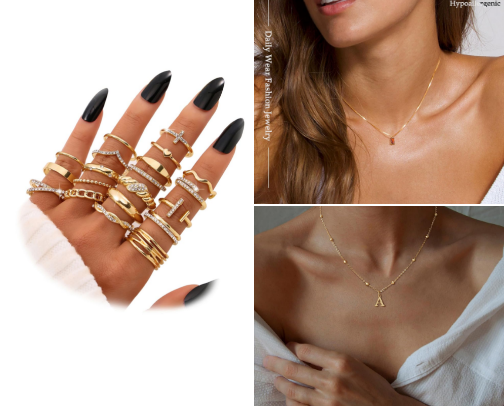 Cute and cheap jewelry for everyday wear (affordable & trendy)💍 cover photo collage