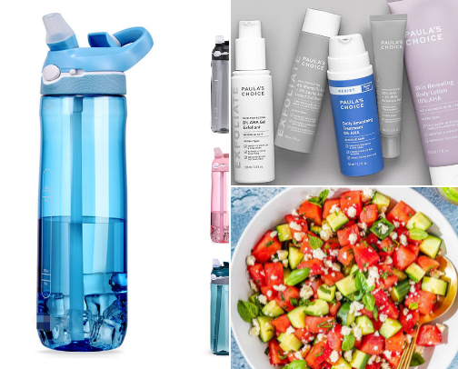 Helpful tips to keep your skin hydrated this summer cover photo collage