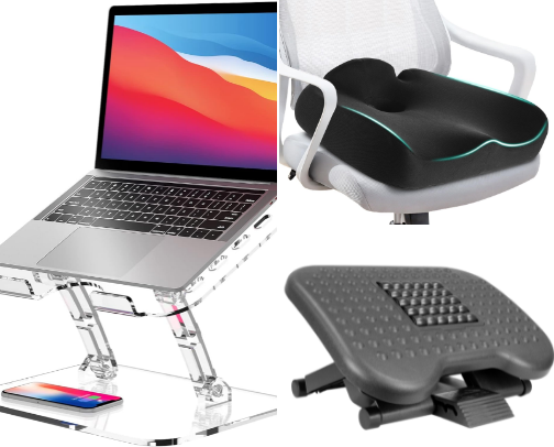 WFH Desk Setup Under $100 | Affordable Work-From-Home Desk Essentials That Boost Comfort, Focus & Productivity cover photo collage