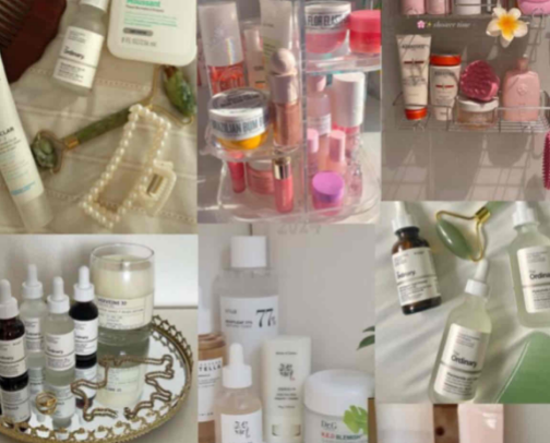 skincare & bodycare is self care cover photo collage