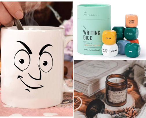 Gifts for fiction writers cover photo collage