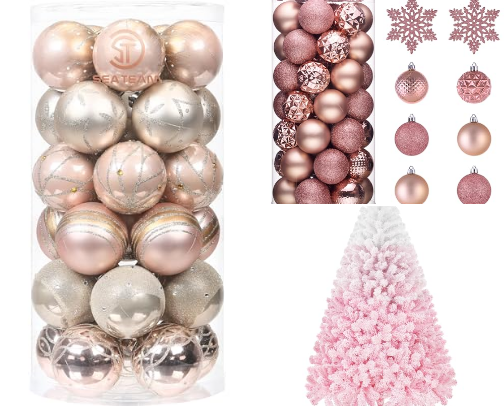 Pink Christmas Aesthetic cover photo collage