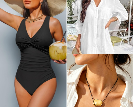 Resort Pool Club Chic: Luxury Vacation Style That Looks Expensive cover photo collage