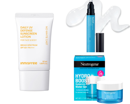 my current skincare/makeup cover photo collage