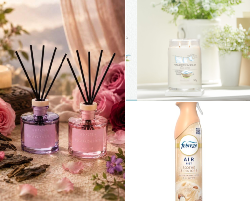 Candles & scents that set the mood 💦🥰 cover photo collage