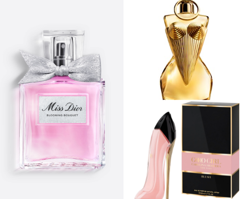 Classy perfumes for women cover photo collage