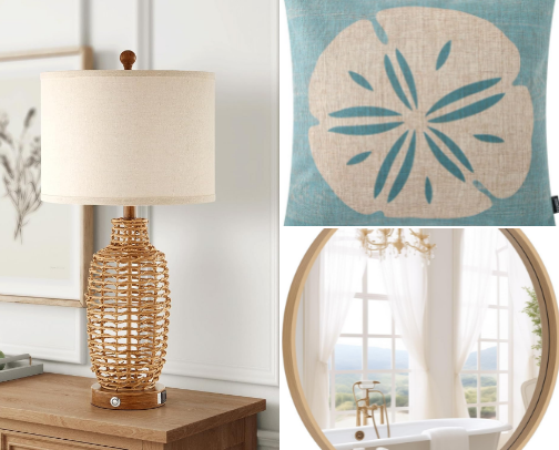 Coastal Summer Home Decor Finds from Amazon cover photo collage