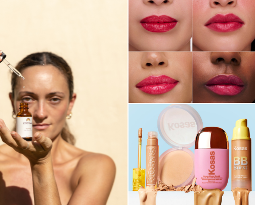 Natural skin care and beauty cover photo collage