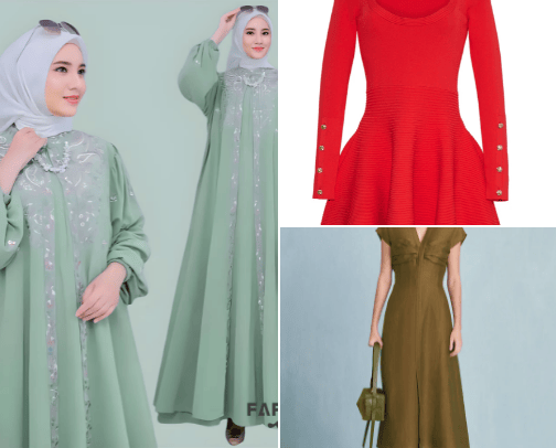 dress pesta cantik cover photo collage