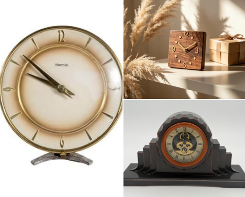 Vintage Inspired Desk Clocks That Finally Made My Office Feel Like Mine cover photo collage