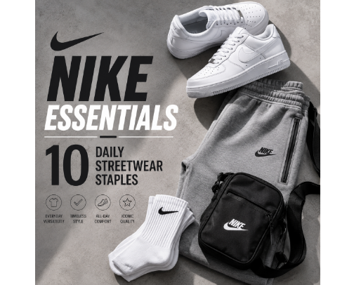 The Ultimate Nike Essentials Guide: 10 Streetwear Staples You’ll Wear Every Single Day cover photo collage