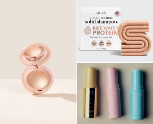 Beauty face/hair products cover photo collage