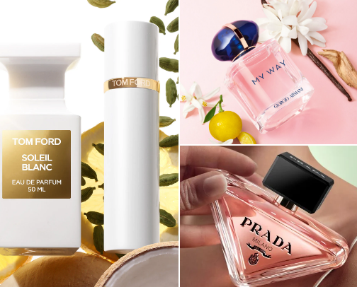Perfumes. cover photo collage
